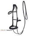 ​Sidepull et rênes Rebecca (syst.3) cuir et strass - FRA 3330832117