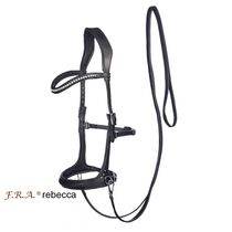 ​Sidepull et rênes Rebecca (syst.3) cuir et strass - FRA 3330832117
