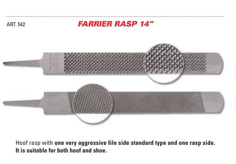 Rape de parage FARRIER - BASSOLI
Râpe de parage pour chevaux et poney