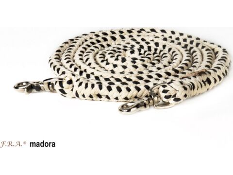 Rênes en coton tressé 12mm x 300cm, avec mousqueton - F.R.A. madora E