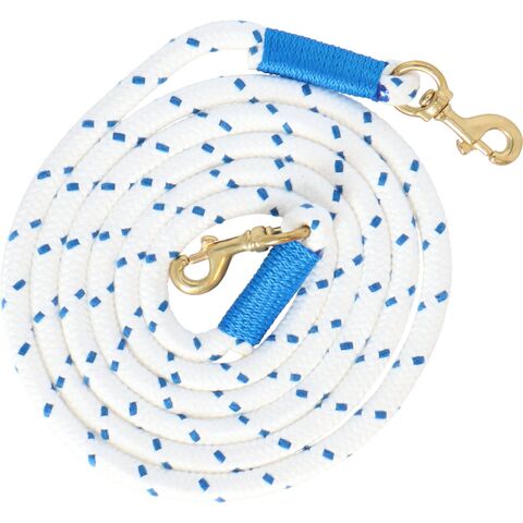 Rênes de travail avec mousquetons 12mm blanc/bleu 6.80 mètres - F.R.A. Jarn